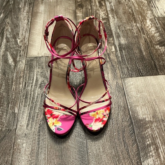 Jessica Simpson Shoes - Jessica Simpson Vibrant Pink Floral Heels Size 8.5